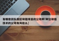 有哪些团队做区块链项目的公司呢[做区块链技术的公司有风险么]